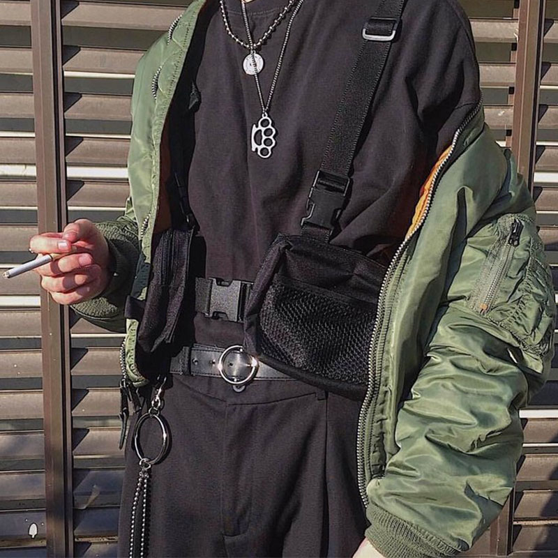 Street Trend Chest Rig Bag Hip - Street Fashion Types 评论和价格